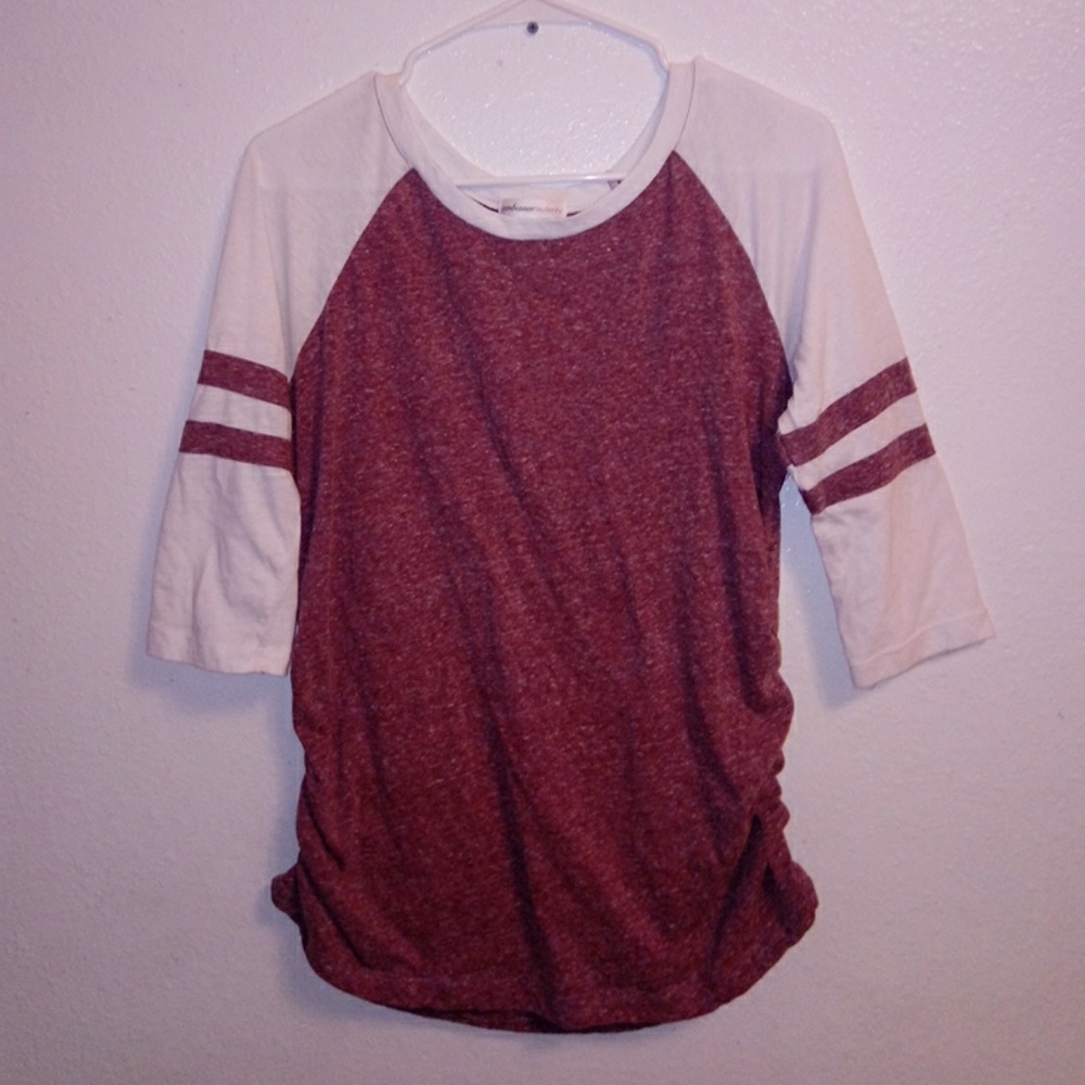 Maternity Maroon 3/4 sleeve shirt